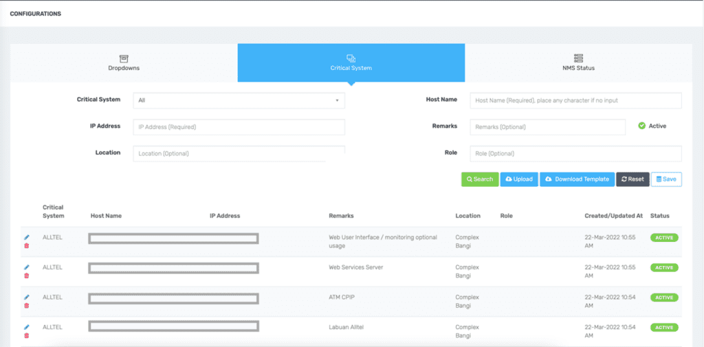 Critical System Definition Tool KTMB StreetWatch Critical System Definition Tool